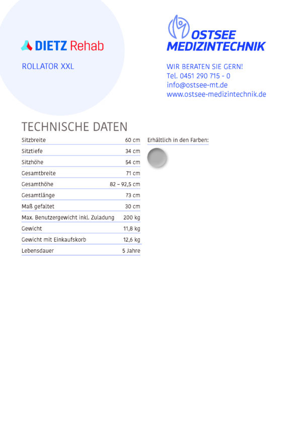 DIETZ REHAB ROLLATOR XXL – Bild 5